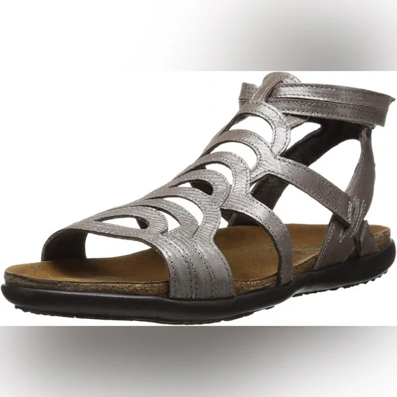 Naot Women's Sara Gladiator Sandal Metallic Size EU 38